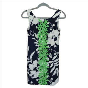 Lilly Pulitzer Delia Shift Dress NWT Size 0 | Resortwear Navy Floral Applique